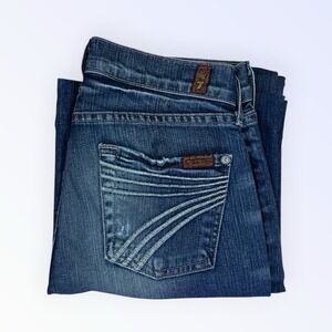 Seven 7 For All Mankind DOJO Luxe Vintage Blue Medium Wash WOMENS 26